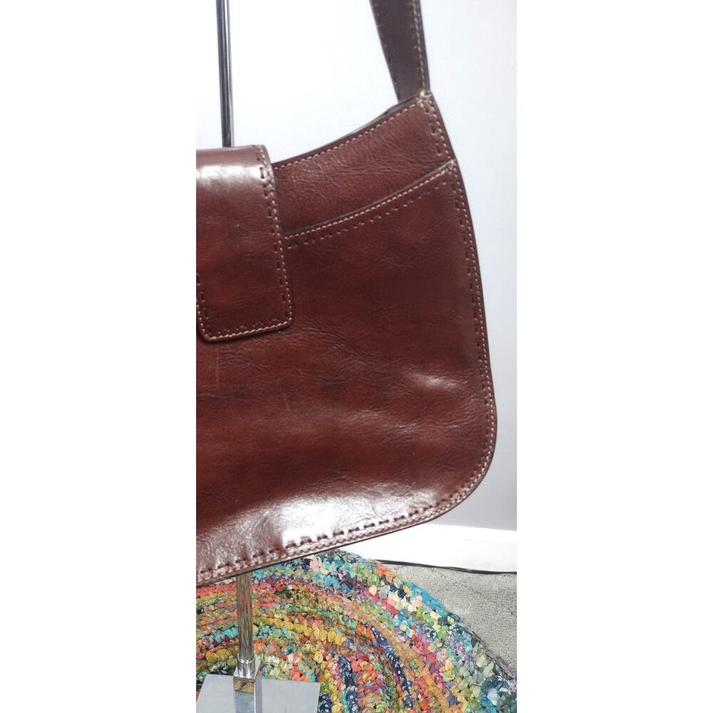 Vintage Fossil Shoulder Bag Brown Leather Boho - Picture 4 of 14